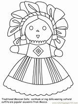 Coloring Pages Fiesta Mexican Popular sketch template