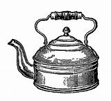 Kettle Tea Teapot Clipart Vintage Drawing Illustration Transparent Pot Kitchen Clip Background Cliparts Stamp Getdrawings Clipartmag Library Hiclipart Digital Collection sketch template