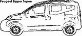 Peugeot Tepee Bipper Dimensions sketch template