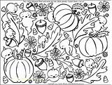 Coloring Fall Pages Autumn Printable Kids Sheets Collage Color Adults Pumpkin Scene Themed Disney Print College Leaf Sheet Flowers Students sketch template
