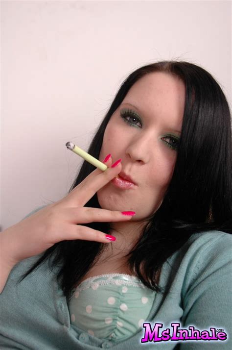 brunette teen smoking a cigarette pichunter