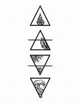 Elements Fire Earth Air Water Tattoo Four Symbol Tattoos Etsy Print Digital Sold Unique sketch template
