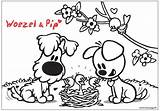 Honden Puppies Pip Woezel Bord Uitprinten Downloaden sketch template