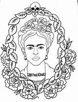 Frida Kahlo Coloring Pages Para Kids Drawing Printable Pinturas Pintar Dibujos Imprimir Desenhos Books Colorir Outline Color Kunst La Vida sketch template