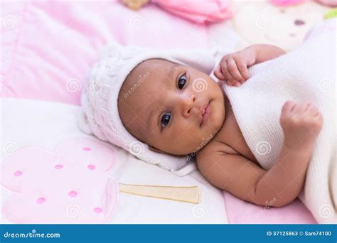 adorable  african american baby girl  black people stock