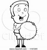 Clipart Seal Pleased Burst Holding Boy Cartoon Cory Thoman Outlined Coloring Vector sketch template
