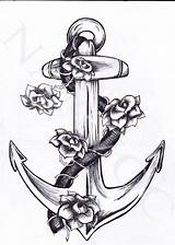 Anchor Ancre Tatuajes Bateau Encre Tatouage Anchors Flowers Foot Anker Ancla Tatuaggio Anclas Dibujos Tatuaje Tatoo Piercings sketch template
