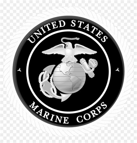 usmc logo black  white marine corps seal svg clipart  pikpng