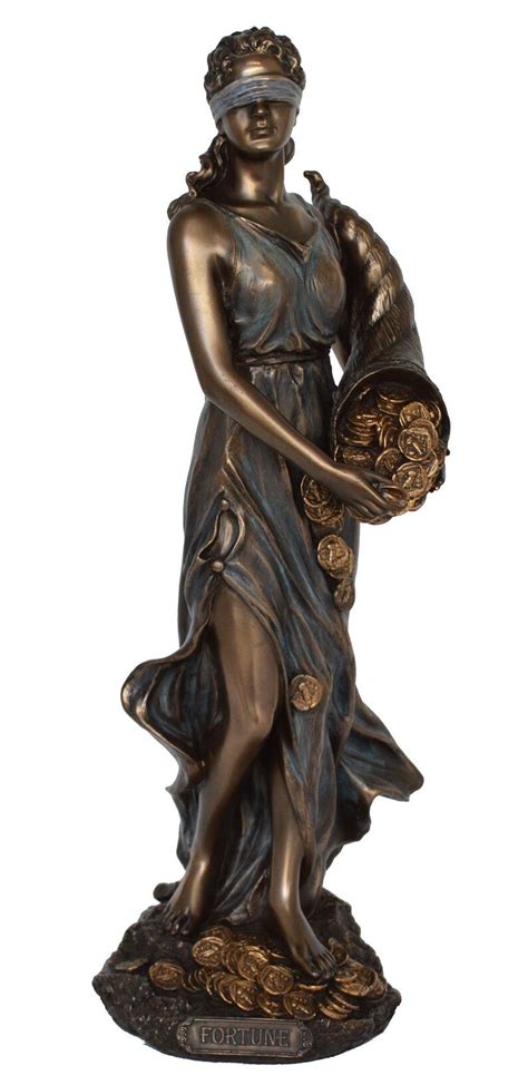 tyche statue goddess  luck  fortune cold cast bronze etsy