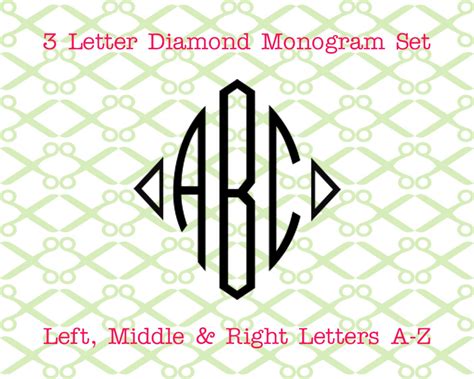 diamond monogram  letter monogram svg monogramsvgcom  svg designs