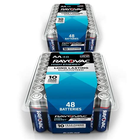 2 Pack Rayovac High Energy Alkaline Aaa Batteries 48 Count Free