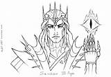 Sauron Mordor Alef Shadow sketch template