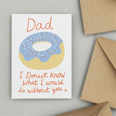 donut funny father s day or birthday card for dad by so close