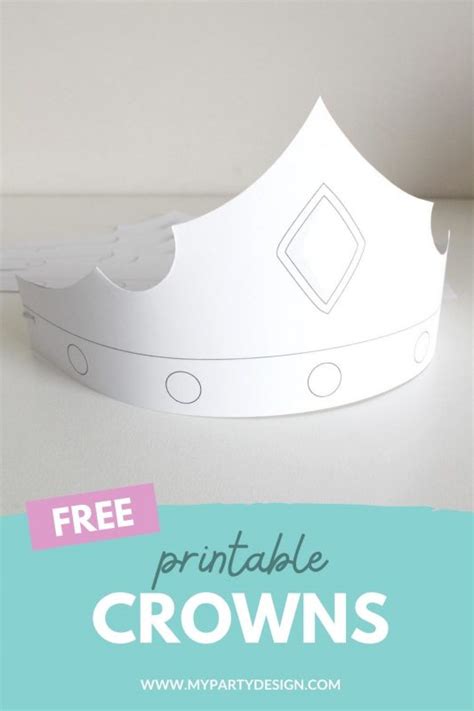 printable crown template  party design