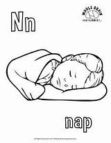 Nap Coloring Pages Color Nn sketch template