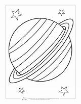 Coloring Saturn Pages Planet Space Kids Boyama Book Itsybitsyfun sketch template