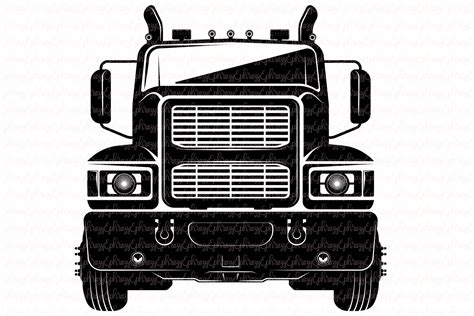semi truckvectorsvgcricut custom designed illustrations creative market