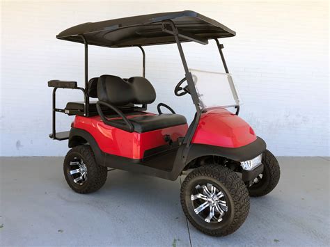 custom red lifted club car precedent golf cart golf carts lifted