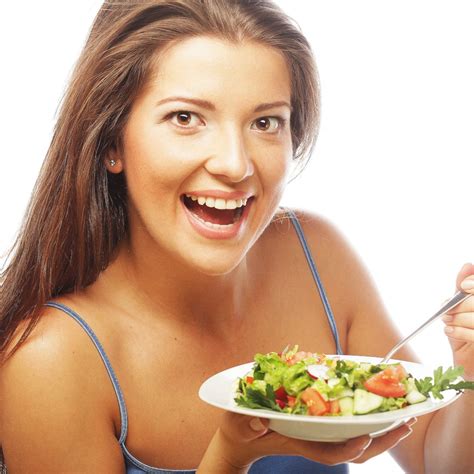 women eating salad popsugar fitness