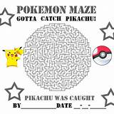 Pokemon Maze Activity Pikachu Sheet Pages Coloring Printable Pokeball Sheets Mazes Party Activities Invitations Birthday Craft Search Printables Puzzles Completing sketch template