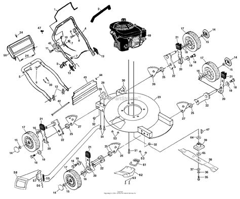 husqvarna  md    parts diagram  rotary lawn mower