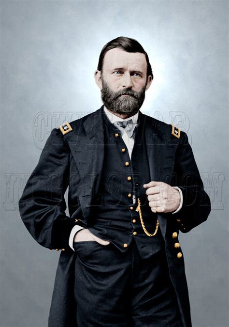 general ulysses  grant color civil war photo  ebay