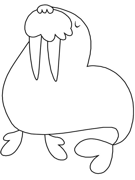 walrus coloring pages coloring home