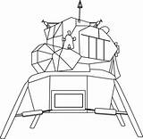 Apollo Eagle Astronomy Supercoloring Sheets Rocket Spaceship sketch template