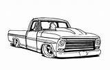 Truck Lowrider Drawings Drawing Coloring Pages Car Chevy Cars S10 Dodge Custom Trucks Old Printable Ram Sketch Paintingvalley Template Race sketch template
