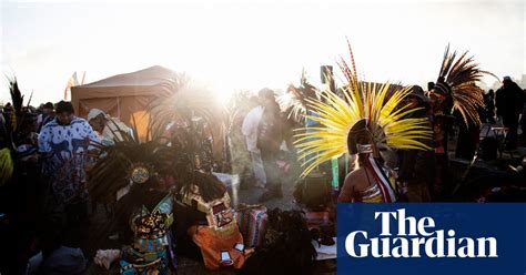 A Thanksgiving Bonfire At Dawn Celebrating Native American Resistance