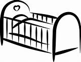 Crib Drawing Clipart Easy Bed Cots Clip Webstockreview Size sketch template
