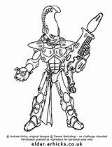 Warhammer 40k Coloring Template Tau Eldar Fire Pages Templates Dragon Paint Scheme sketch template