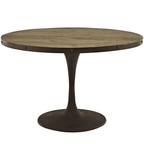 drive    wood top dining table brown  modern living