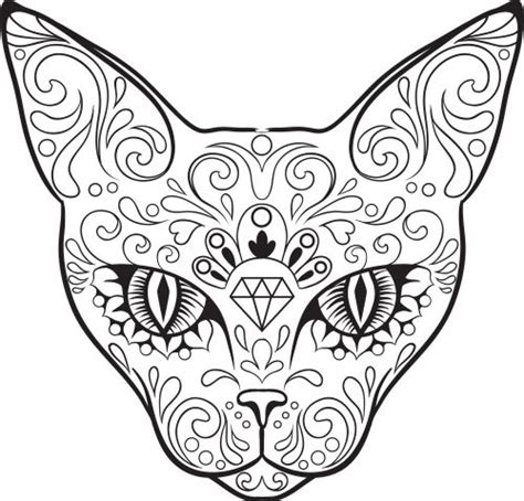 sugar skull coloring pages images  pinterest