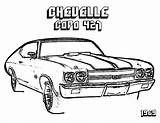Chevelle Impala Chevy Lowrider Getcolorings sketch template