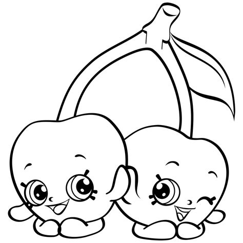 shopkins cute easy coloring pages  girls