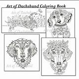 Coloring Dachshund Book Dogs sketch template