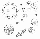 Solar Planets System Coloring Clipart Pages Space Meteor Outline Clip Planet Kids Cliparts Colouring Sheets Arts Print Printable Preschool sketch template