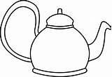 Teapot Coloring Clipartbest Via Printable sketch template