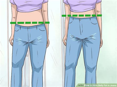 easy ways to hide belly fat in jeans 13 steps with pictures