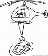 Coloring Pages Helicopter Rescue Air Car Transportation Sprint Vehicle Clipart Printable Transport Popular Library Coloringhome sketch template