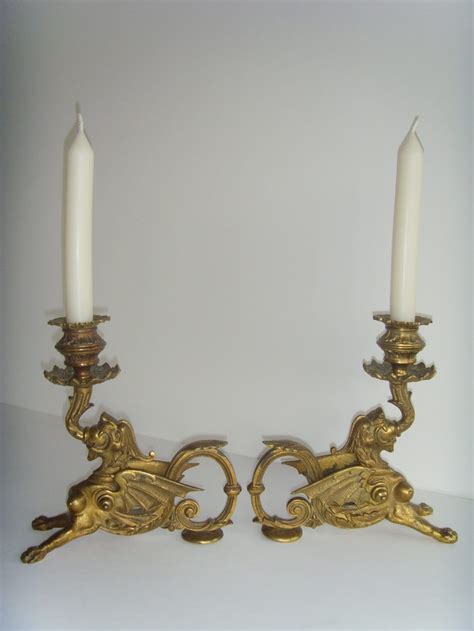 Antiques Atlas Pair Of Gilt Bronze Dragon Candlesticks