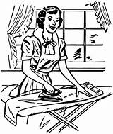 Ironing Dreamstime Lady Illustration Woman Illustrations Vectors Royalty sketch template