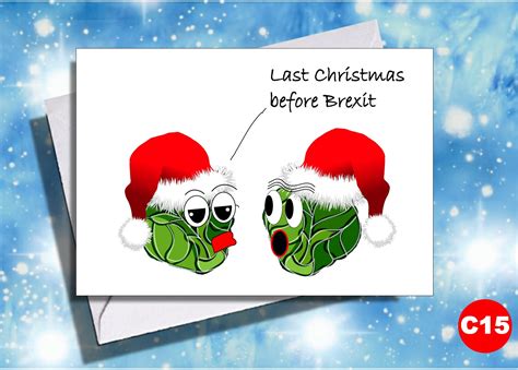 brexit christmas cardleaving  eu brussels sprouts funny etsy