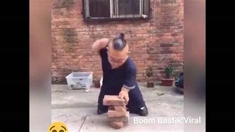 midget try to break a brick with karate moves youtube