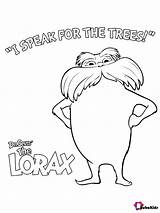 Lorax Seuss Trees sketch template