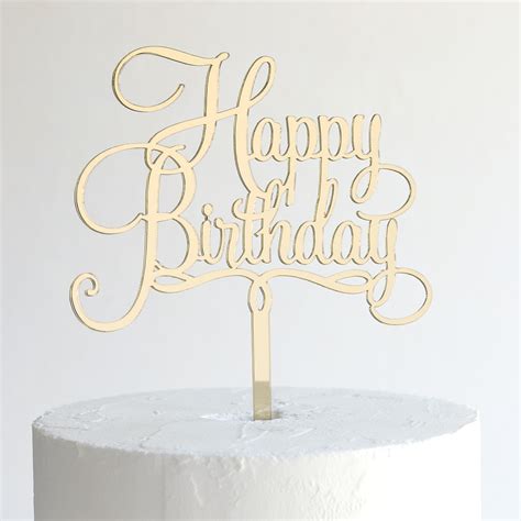 happy birthday cake topper design