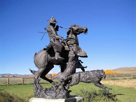 bakgrundsbilder monument staty haest konst kanada cowboy alberta metall skulptur