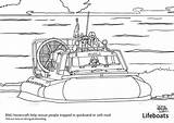Colouring Hovercraft Lifeboat sketch template