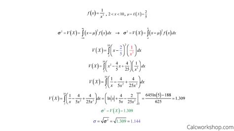 expected  variance continuous random variable
